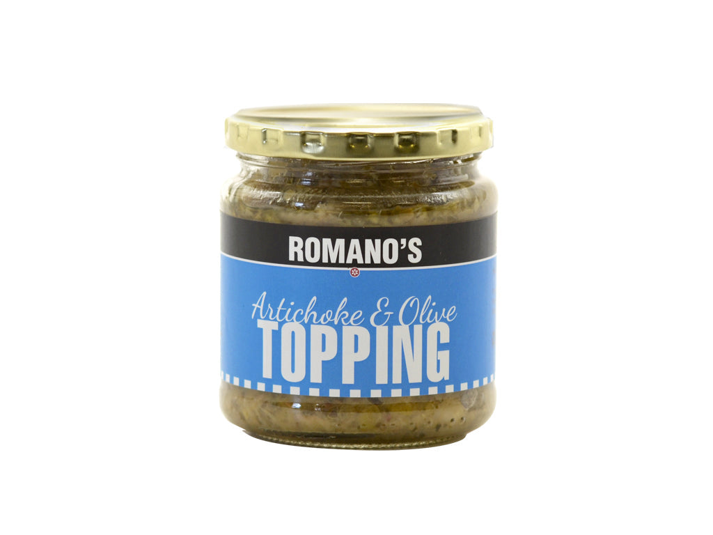Romano's Artichoke and Olive Topping 250 g jar