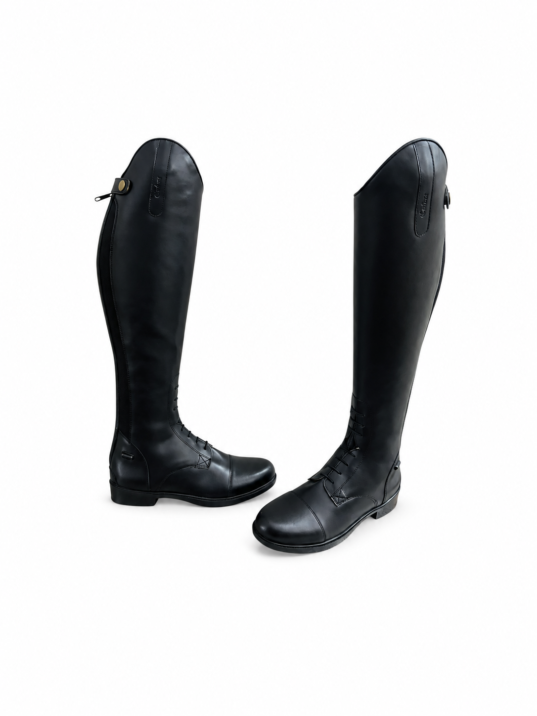Indiana Long Leather Riding Boots – Black