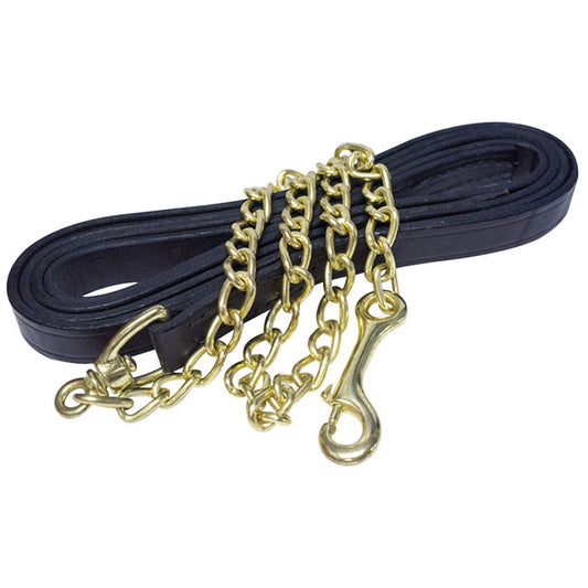 Leather Lead With Chain