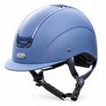 Riff navy horse riding helmet with visor and chin strap